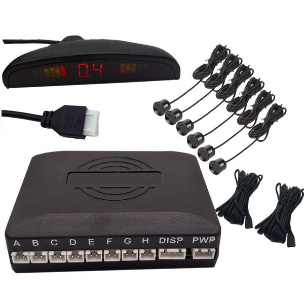 

new led monitor reverse backup car parking sensors monitor with 6 parking sensors safe detector system assistance reversing