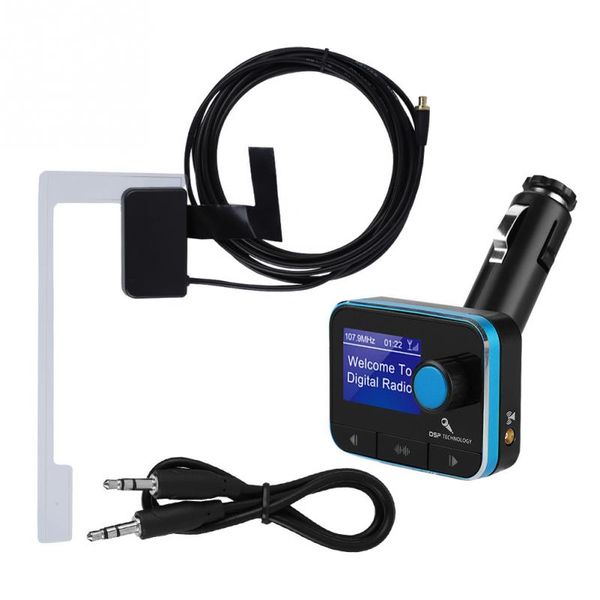 

car dab radio dab+ receiver portable mini fm radio transmitter+antenna car dab tuner bluetooth kit support u disk tf card