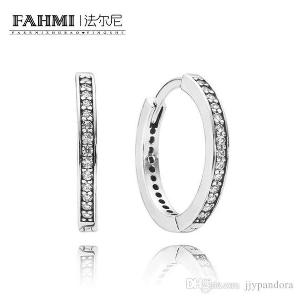 

fahmi 100% 925 sterling silver 290558cz signature earrings dazzling fresh casual women's gift original jewelry, Golden;silver
