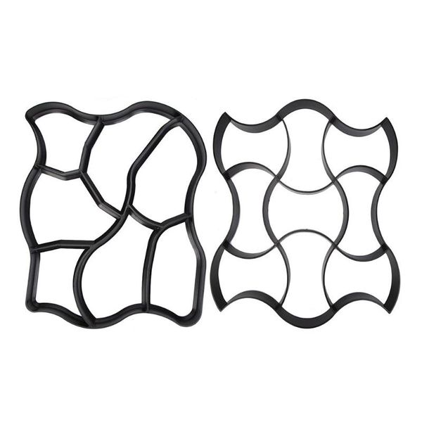 

2 style plastic diy garden path concrete brick tile mold paving walkway courtyard road concrete pavement tool
