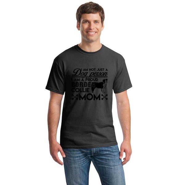 

border collie mom mug t shirt plus size s-3xl humorous men's t-shirt o neck tshirt girl boy tee, White;black