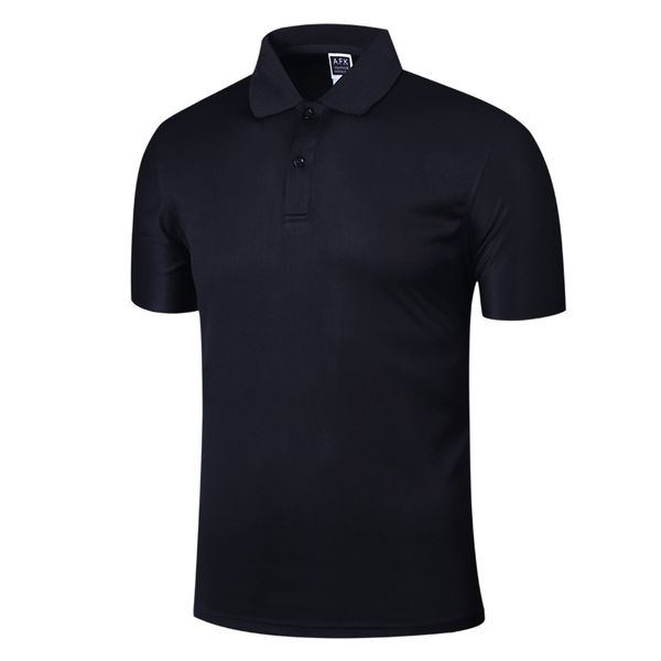 

2025 latest autumn and winter men's casual quick-drying lapel polo simple black short sleeve t-shirt jh-004-068