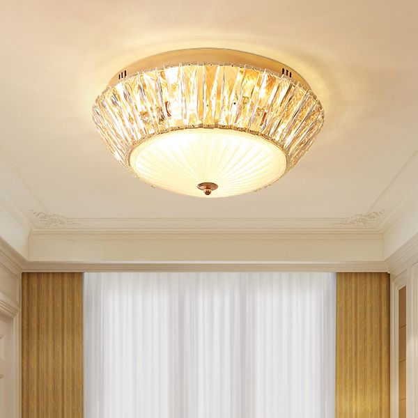 New Arrival Modern Crystal Ceiling Chandelier Light Gold Luxury Crystal Chandeliers Lighting Flush Mount Led Ceiling Lamp For Bedroom Foyer Pineapple