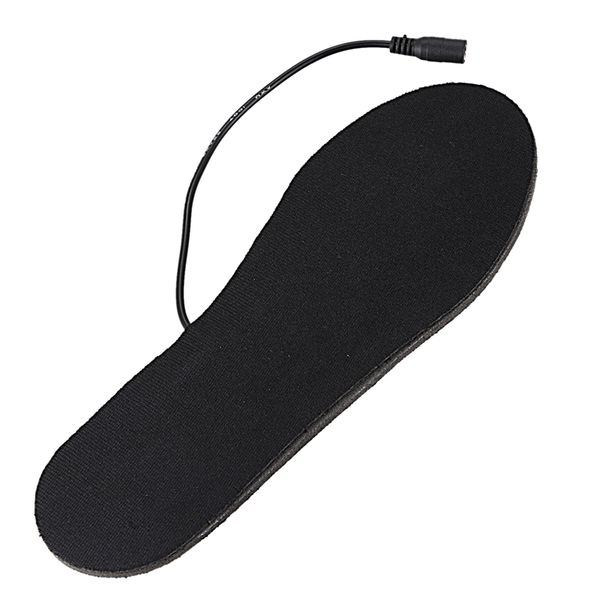 

women men insoles heated plush fur electric powered carbon fiber heating black walking heating insoles 2 straps & cases
