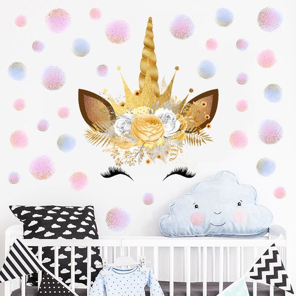 28 28cm Kids Flowers Unicorn Wall Sticker Children S Room