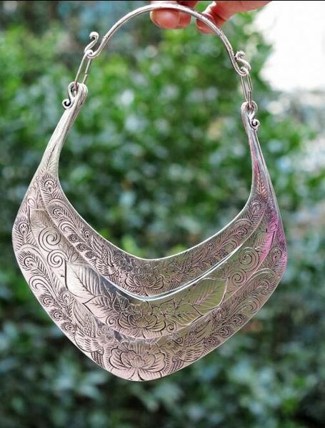 

ethnic style collar jewelry miao family miao silver necklace