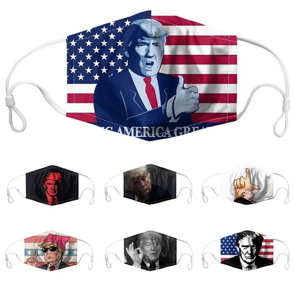 

2020 usa election trump masks anti-dust pollution washable breathable fashion party masks adults trump face mask reusable