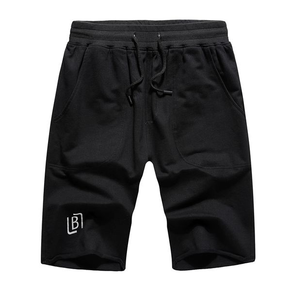 

mens short pants causal male solid color shorts b printed gym athletic fitness running sport boardshorts, White;black