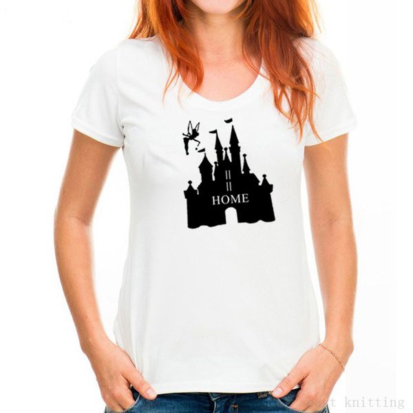 

главная футболка casual tee shirt женщины лето полиграфический дизайн феи, White