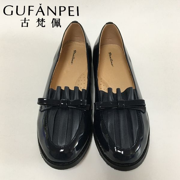

design selling product women leather shoes comfortable casual flats low price factory shoes for ladies, Black