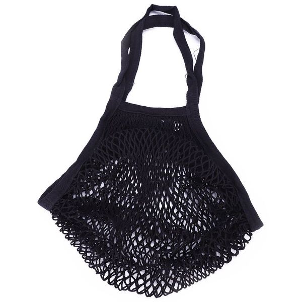 

auau-reusable fruit string grocery shopper cotton tote mesh woven net shoulder bag