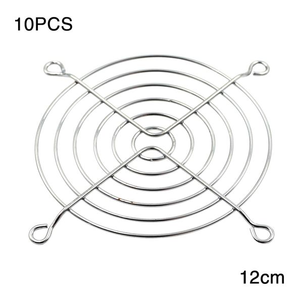 

fan finger guard deskgrill cover wire durable computer cpu exhaust protector pc net cooling motor silver metal, Slivery;brown