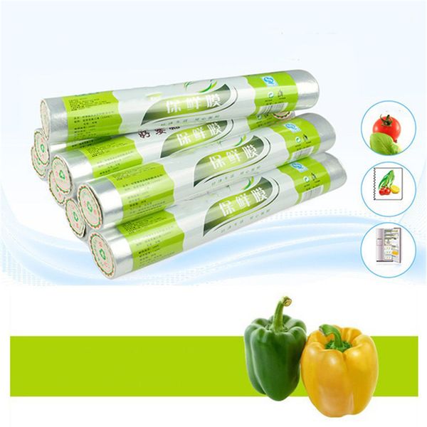 

disposable plastic wrap household kitchen food refrigerator refrigerated fruits and vegetables food cling film good sealing kitchen supplies
