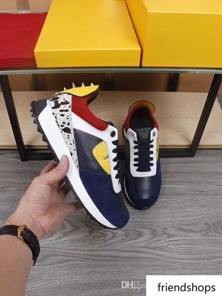 

little monsters eyes all cowhide stitching men s casual flat sneakers luxury brands come m1896023