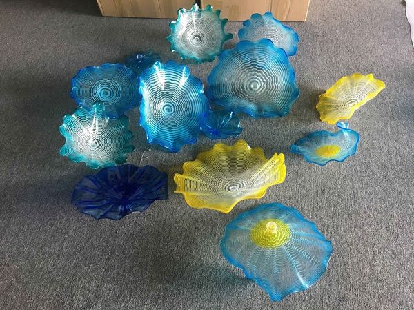 Art Decor 100 Mouth Blown Modern Decorative Glass Wall Plates