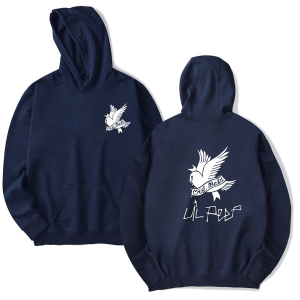 

2019 fashion lil peep hoodies men/women print flying bird sweatshirts cool fleece loose lil peep hoodies homme, Black