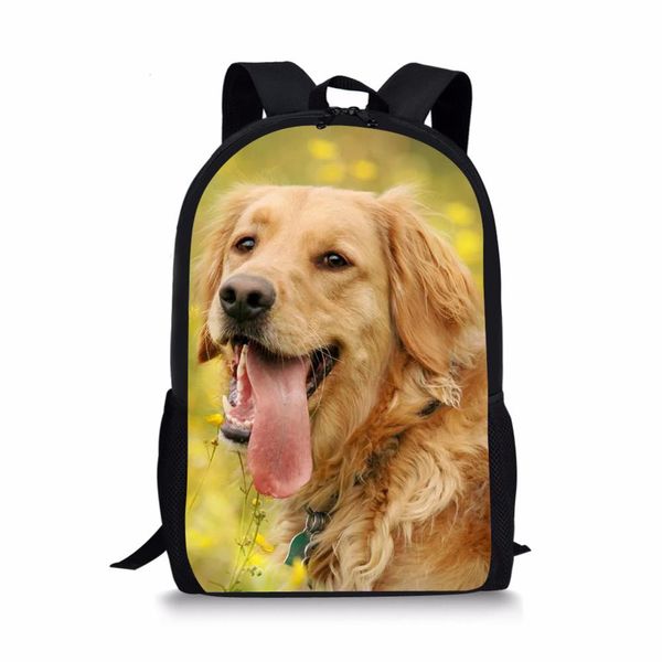 

customize your pet image school backpack for teenage girl boys student labrador bookbag kids16 inch satchel daypack travel bag