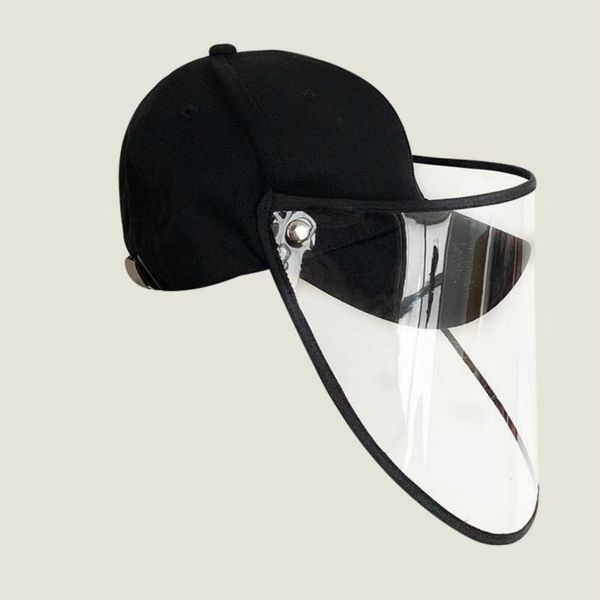 

new anti fog protective face shield cap baseball cap face masks detachable black baseball cap adjustable, Blue;gray