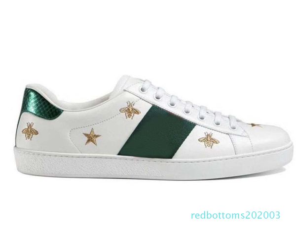 

new arrival fashion men women casual shoes luxury designer sneakers shoes genuine leather bee embroidered r03, Black