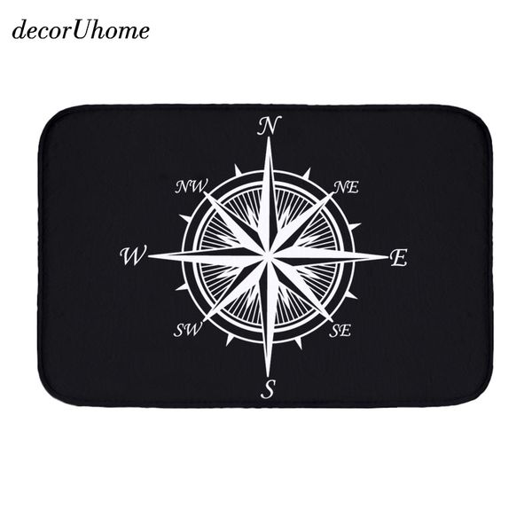 

decoruhome simple anchor flannel waterproof mats compass arrow carpets bedroom rugs decorative stair mats home decor crafts