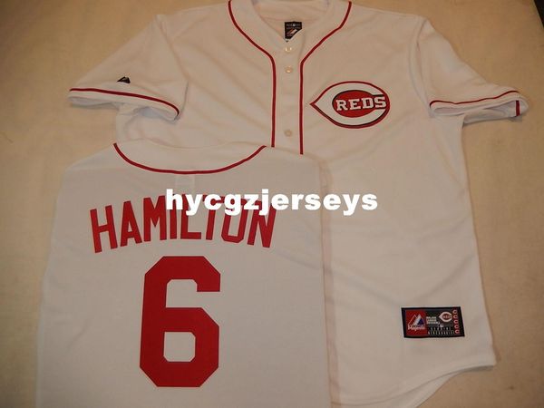 

baseball #6 billy hamilton shirt sewn jersey white new mens stitched jerseys big and tall size xs-6xl for sale, Black;blue
