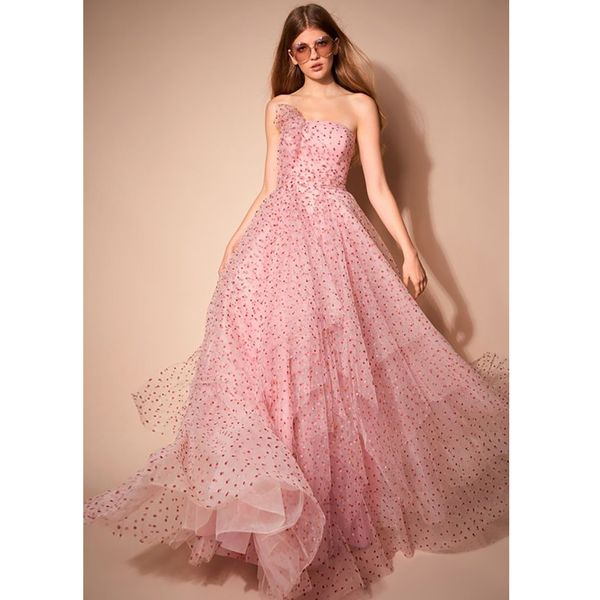 

verngo a line evening dress long elegant prom dress pink party gowns formal vestidos elegantes, White;black