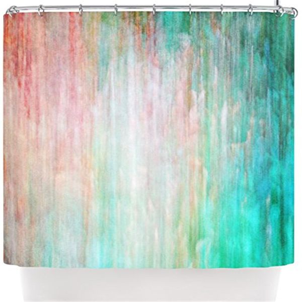 

iris lehnhardt ;color wash teal; blue turquoise shower curtain