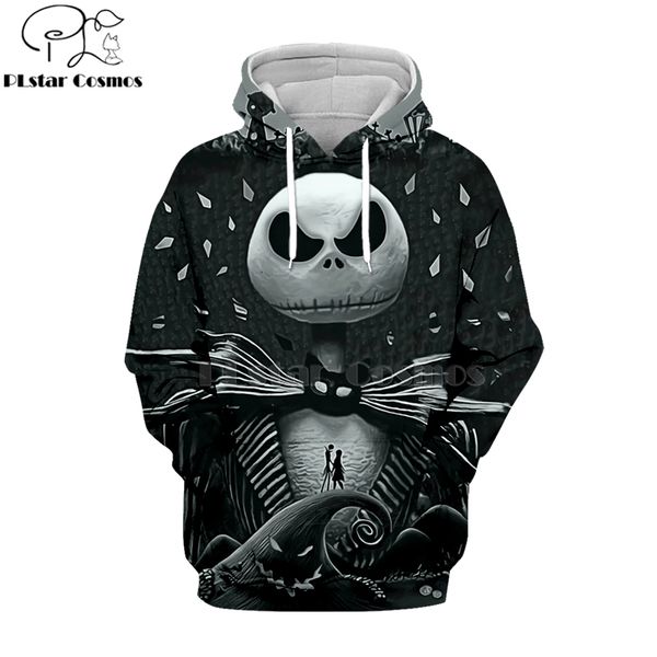 

plstar cosmos nightmare before christmas jack skellington 3d hoodies/shirt/sweatshirt winter christmas halloween streetwear-3, Black