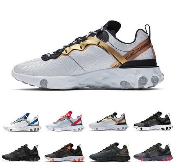 

solar red react element 55 total orange men running shoes for women designer sneakers sports couple trainer 55s sneakers 36-45