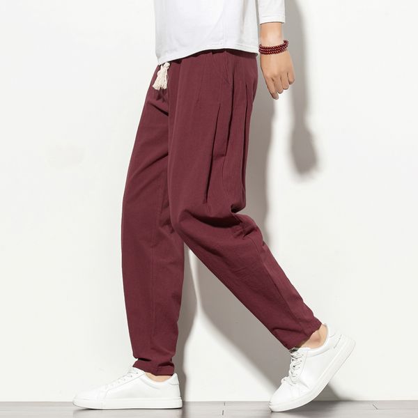 

новый большой размер 5xl мужские брюки повседневная улица хип-хоп свободные широкие брюки хлопок бег трусцой танцевальные брюки мужские шаро, Black