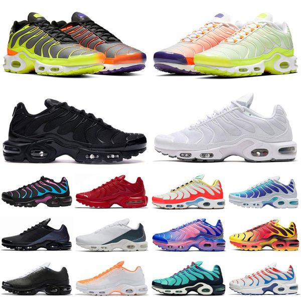 

tn plus se men running shoes triple black white flip pack grape outdoor mens trainers sports sneakers runners size 40-45