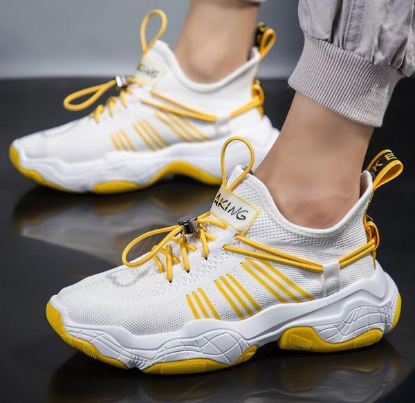 

2020 ins new men's shoes increase retro light and breathable sports shoes men high casual shoes, Black