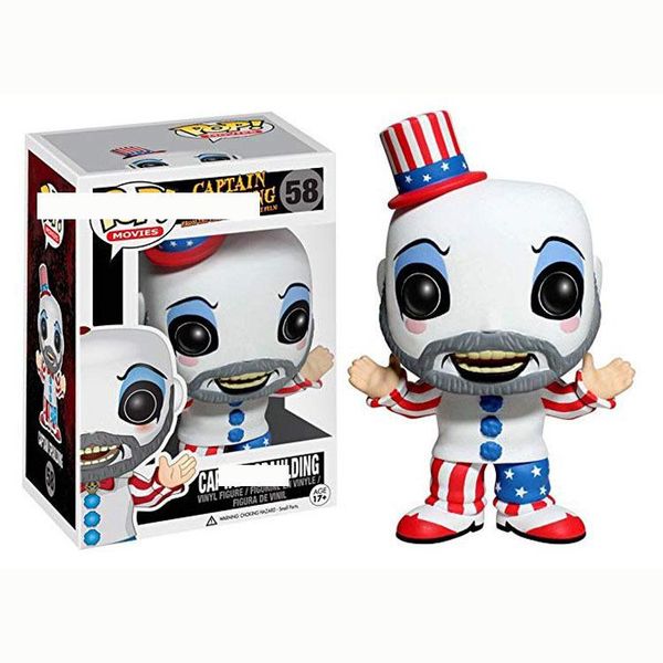 

cute funko pop movies: captain spaulding 58 action vinyl figure anime with box toy for gift