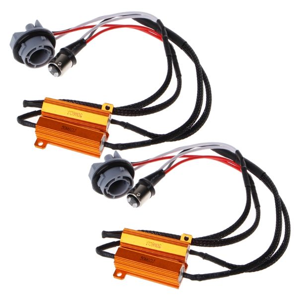

2x 1157 load resistor decoder led bulb hyper flash turn signal light canceller