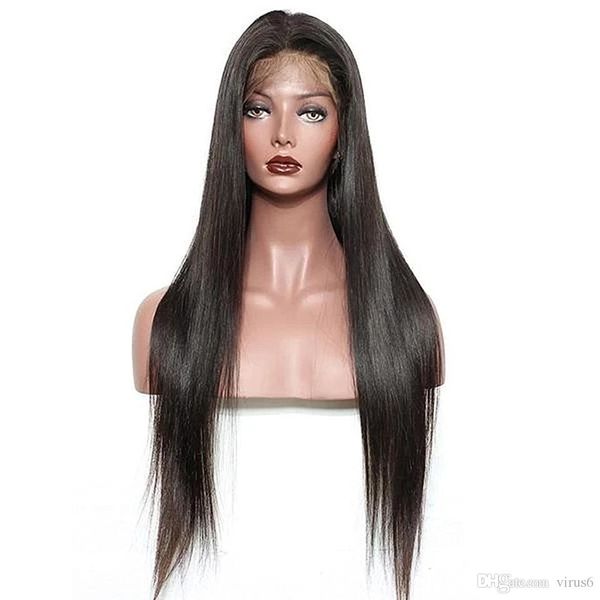 

13x6 lace front wig remy lace front human hair wigs for woman pre plucked with baby hair peruvian straight lace front wig, Black