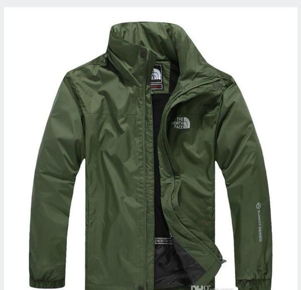 

New 2019 outdoor pring autumn jacket ande the men north waterproof ingle layer overall coat windbreaker face jacket hipping, Black;brown