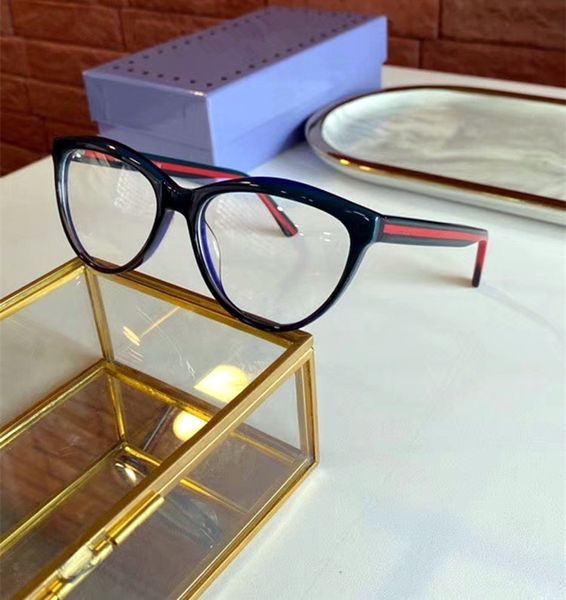 

2020 new style gg0592 small cateye fullrim glasses frame 53-17-145 for women multi-color pure-plank for prescription glasses fullset packing