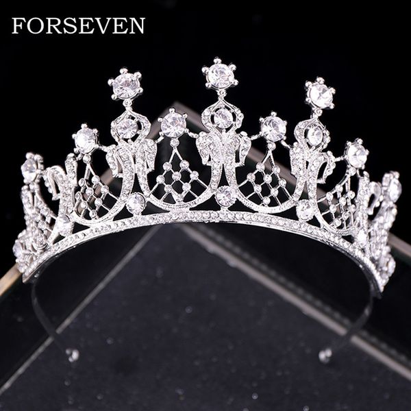 

wedding crown headband crystal rhinestone tiaras bride hair ornaments silver crown headpieces bridal crown, Golden;white