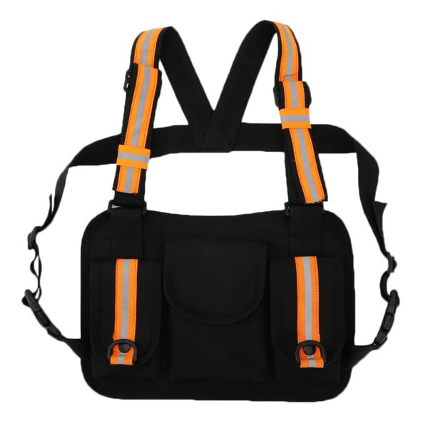 

reflective chest rig bag hunting vest harness front pack pouch holster vest rig hip hop streetwear functional chest bag sport