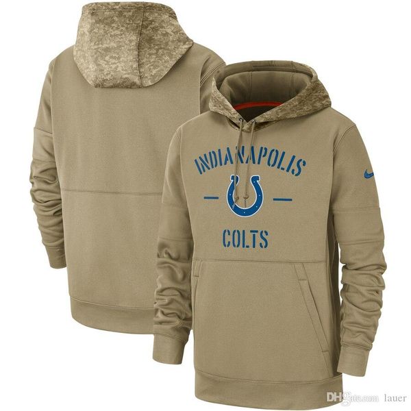 

new mens women kid indianapolis colts tan vintage sweatshirt 2019 salute to service sideline nfl therma pullover hoodie, Blue;black