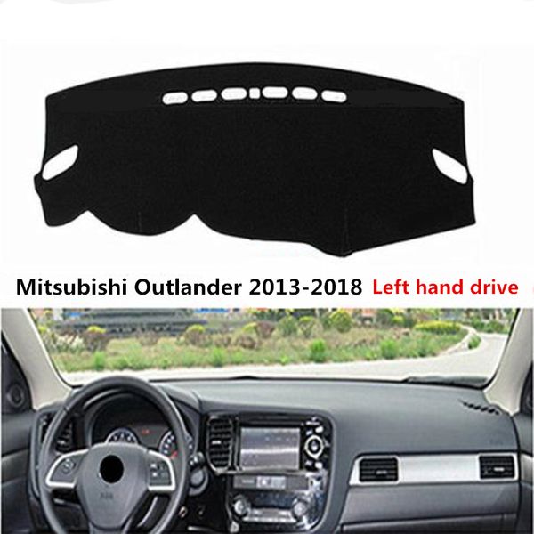 

taijs polyester fiber car dashboard cover for mitsubishi outlander 2013-2018 left hand drive auto dashboard mat for mitsubishi