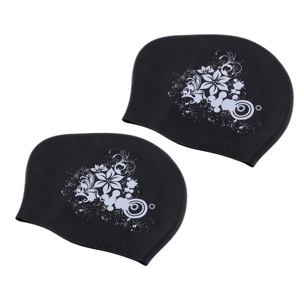 

2 pack swim cap, comfortable & durable swimming caps for men women youth boys girls