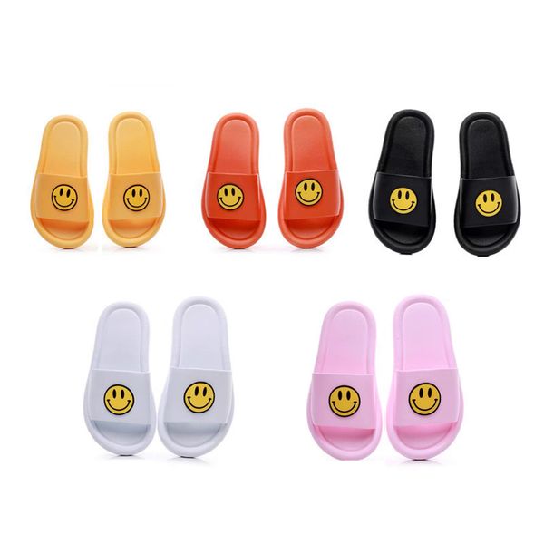 

new summer slippers mommy & me shoes smile face slippers family matching indoor antiskid home kids bath so010, Black;grey