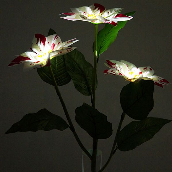 

solar powered flower shape led lights outdoor garden yard lawn landscape decor