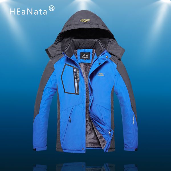 

winter outdoor men camping softshell waterproof windproof jackets climbing trekking hunting ski coat sports jackets, Black;red