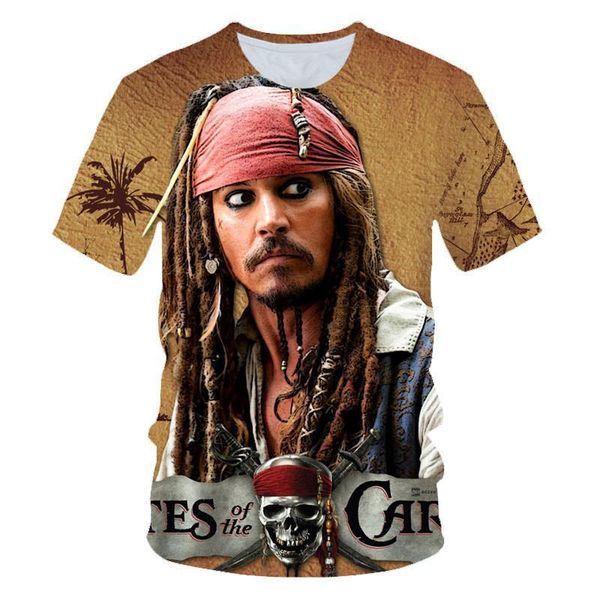 

funny t shirt men t -shirt movie pirates caribbean jack sparrow tshirt 3d print tee casual tshirts camisetas size s-6xl, White;black