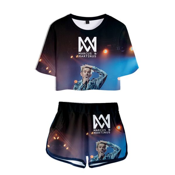 

norway horse new hooves popularity group close marcus &martinus navel exposed short sleeve shorts suit, Black;blue
