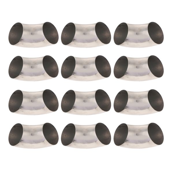 

12pcs car 201 stainless steel 2.5inch 63mm 90° weldable exhaust pipe tube
