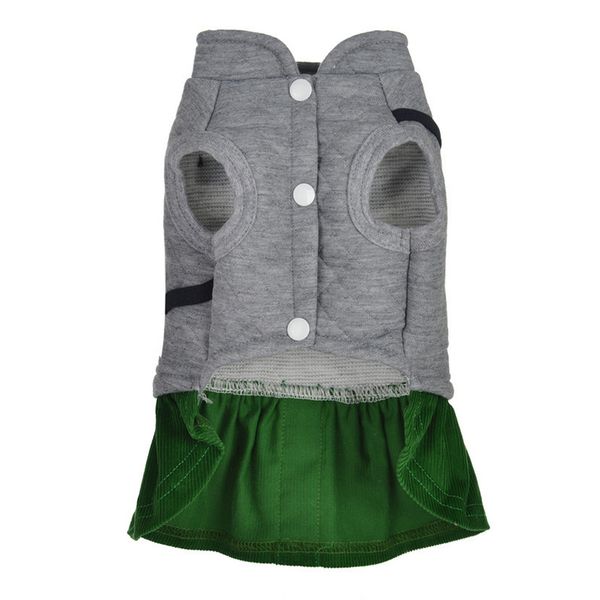 

winter pet dog puppy bowtie dress clothes skirt soft warm costume coast apparel