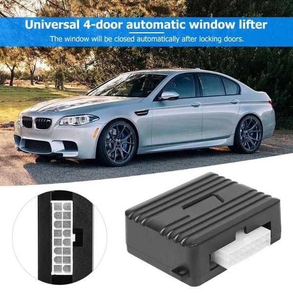 

plastic 12v auto safety power window roll up closer module alarm protector for 4 doors car alarm protect system car accessories